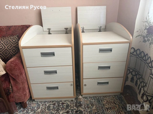 2304 2 броя шкафчета с по 3 чекмеджета  цена 100 евро  ОБЩО - истинска здрава и тежка МДФ плоскост ,, снимка 4 - Шкафове - 54295688