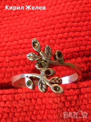 ШАРМАНТЕН АР НУВО СТИЛ СРЕБЪРЕН ПРЪСТЕН СРЕБРО 925 ФИНА АЖУРНА РЪЧНА ИЗРАБОТКА 28739, снимка 11 - Пръстени - 49605531
