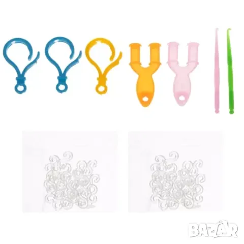 Ластичен комплект за изработка на гривни с 1500 броя ластици за игра, снимка 7 - Образователни игри - 48982123