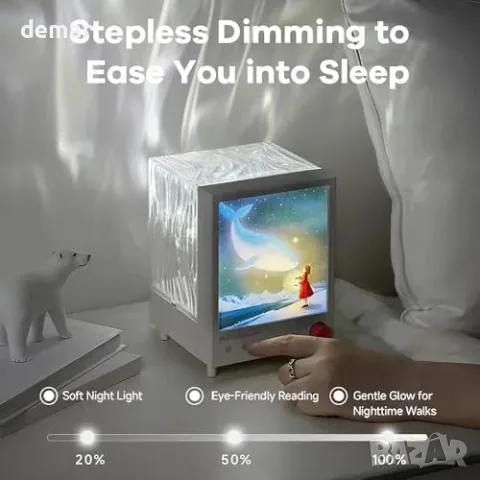 One bird Northern Lights Aurora & Galaxy проектор със звездно нощно осветление и Bluetooth говорител, снимка 7 - Прожектори - 55849751