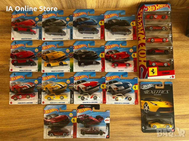 Hot Wheels Ferrari 12Cilindri; Scuderia HP; Dino; SF90 Stradale; F40; 365 GTB4 Competizione
