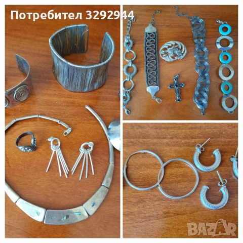 Сребърни обеци и медальони, снимка 4 - Обеци - 54000538