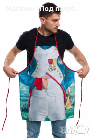Нова мъжка забавна готварска престилка Наполеон, снимка 3 - Подаръци за мъже - 28316929