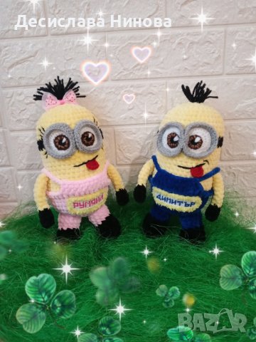 Миньони-ръчна изработка-25см, снимка 4 - Плюшени играчки - 36919717