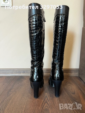 Дамски ботуши с висок ток, снимка 4 - Дамски ботуши - 52965371