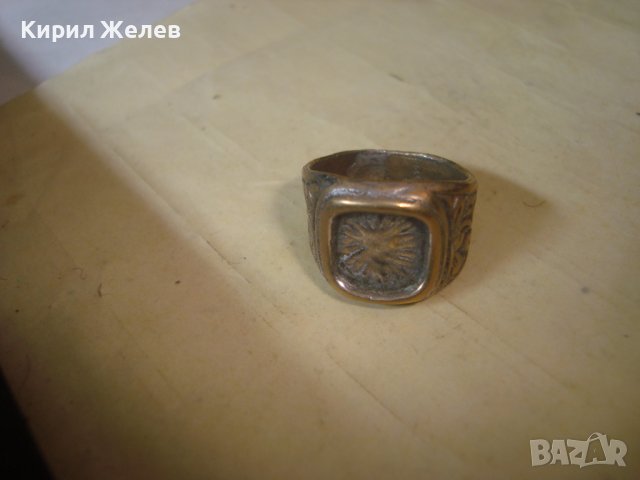 СТАР СТИЛНО ОРНАМЕНТИРАН БРОНЗОВ РЕТРО ПРЪСТЕН РЪЧНА МАЙСТОРСКА ИЗРАБОТКА 29466, снимка 8 - Антикварни и старинни предмети - 37745306