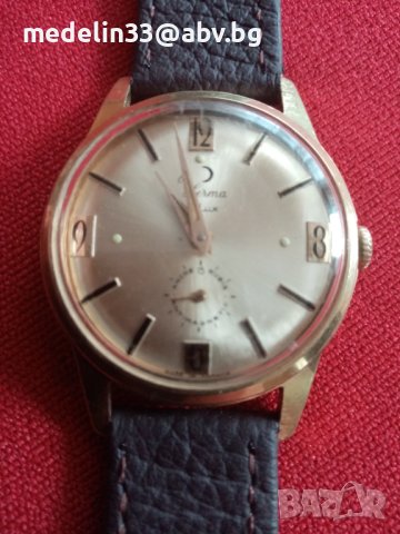 Herma De Lux стар френски механичен часовник, позлатен. , снимка 1 - Антикварни и старинни предмети - 42671265