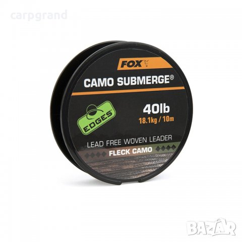 Безоловен повод FOX EDGES Submerge Camo Leader 40lb 10м., снимка 1