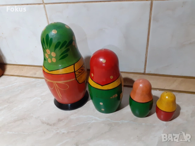 Стара руска матрьошка 4 ка, снимка 5 - Антикварни и старинни предмети - 53340673