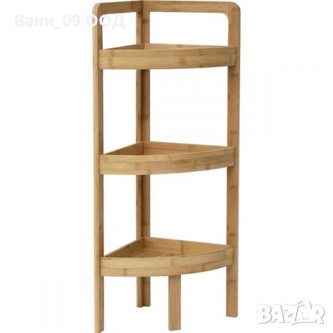 Бамбукова ъглова етажерка за баня, снимка 6 - Етажерки - 36675474