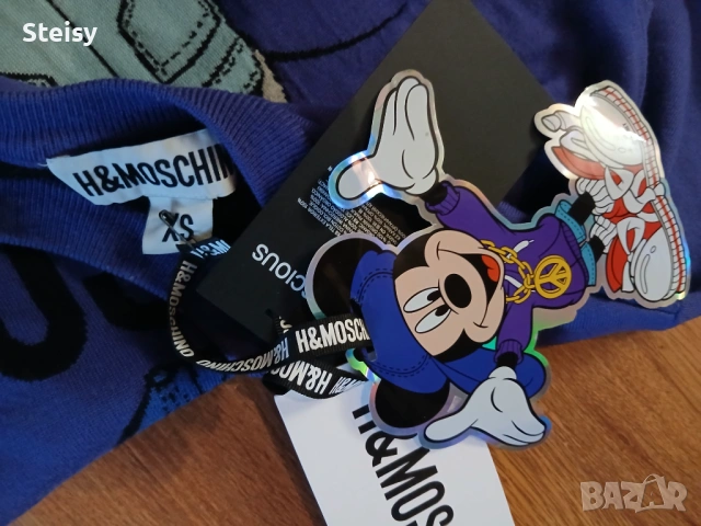 Оригинален пуловер MOSCHINO Disney, снимка 4 - Блузи с дълъг ръкав и пуловери - 53305919