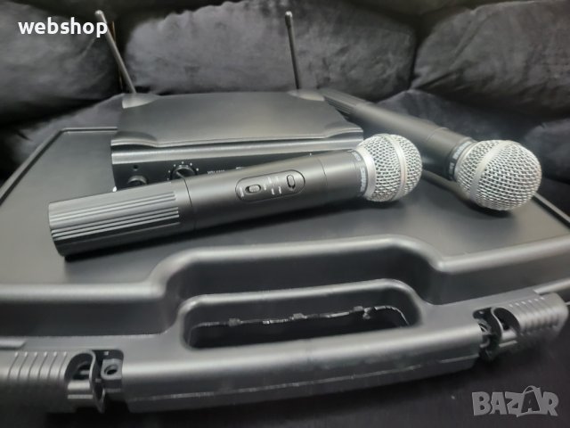 Два безжични микрофона с приемник SM58 Vocal artist Uhf в куфарче, снимка 7 - Микрофони - 39440023