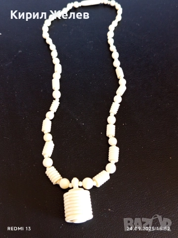 Винтидж колие гердан от кости ВИЕТНАМ много красиво стилно 51354, снимка 5 - Колиета, медальони, синджири - 51822603