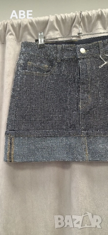 Дънкова пола с камъни , снимка 2 - Поли - 51922407