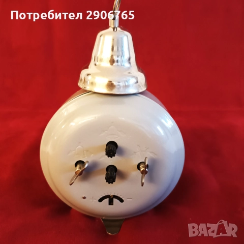 Часовник будилник Янтар с кабанка работещ, снимка 2 - Антикварни и старинни предмети - 52170980