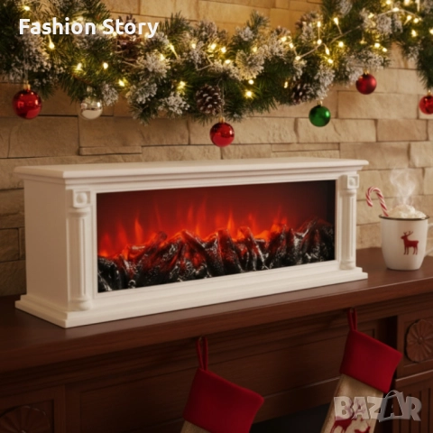Голяма LED камина с ефект на жар – уют и атмосфера без дим и огън SP47