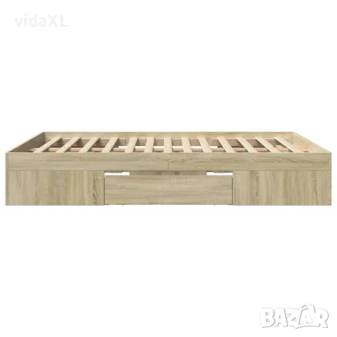 vidaXL Рамка за легло без матрак сонома дъб 160x200 см инженерно дърво, снимка 6 - Спални и легла - 56146900