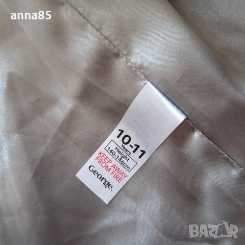 Черно палто George, 146 см., снимка 5 - Детски якета и елеци - 30211726