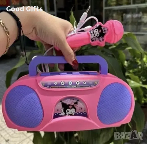 Куроми/Kuromi касетофон с микрофон, bluetooth и mp3 player детска игра, снимка 2 - Музикални играчки - 50162192