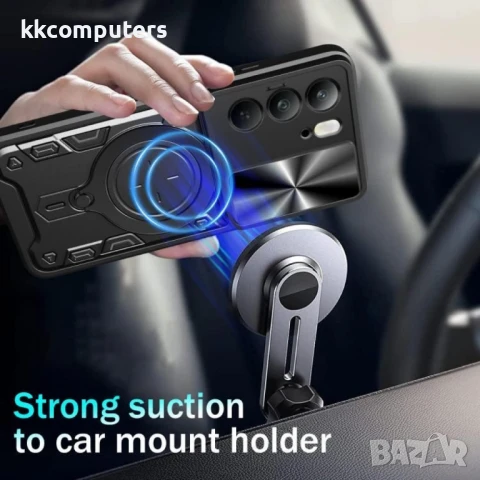 Realme C75 4G / 14x 5G Удароустойчив CD Texture Sliding /Camshield Magnetic Holder Калъф и Протектор, снимка 5 - Калъфи, кейсове - 50767248