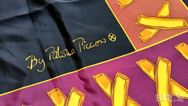 Копринен шал Paloma Picasso нов, снимка 3 - Шалове - 54318853