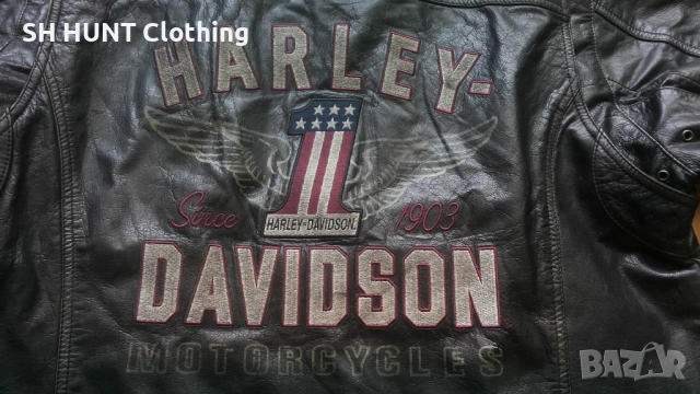 HARLEY DAVIDSON MOTO Leather Jacket Размер XL мото яке естествена кожа 9-27, снимка 3 - Якета - 52158793