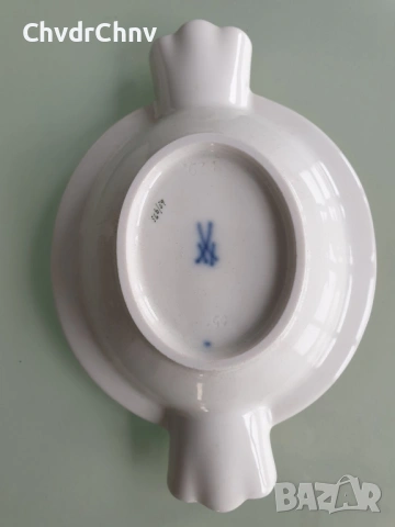 Meissen 14см/Майсен порцеланова чиния-пепелник, снимка 7 - Други - 53950558