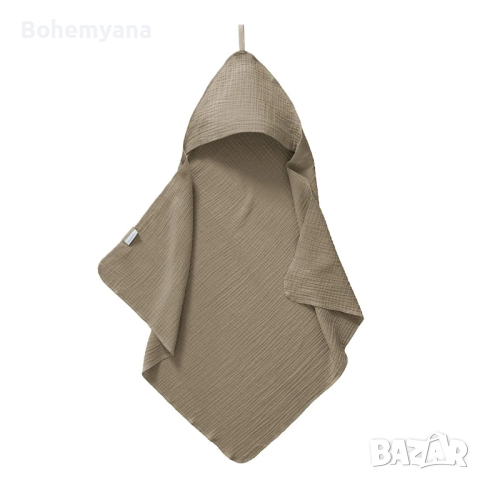 Cottonbaby хавлия от муселин 75х75 см – таупе, снимка 1