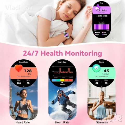 Дамски смарт часовник Homailida, снимка 6 - Смарт часовници - 53330538