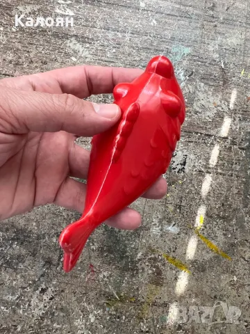 Пластмасова играчка червена рибка, снимка 5 - Други - 49976767