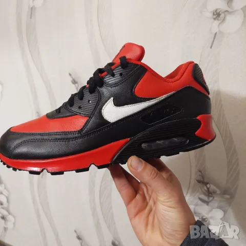 Кожени маратонки  NIKE AIR MAX 90 номер 45-45,5 , снимка 12 - Маратонки - 48562642