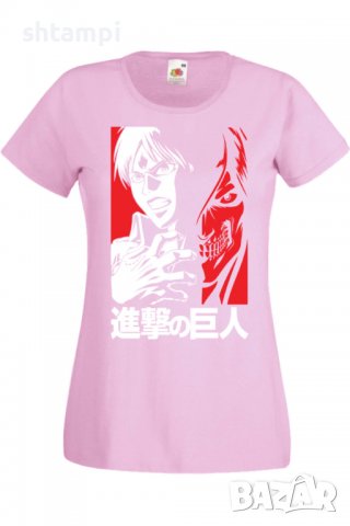 Дамска тениска _Attack on Titan Eren Jeager 02,Анимация,игра,Празник,Повод., снимка 8 - Тениски - 38057331