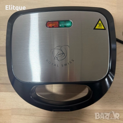 Уред за сандвичи Royal Swiss SLS1057C, 750W, незалепващи плочи, регулирем термостат, снимка 5 - Други - 52138464