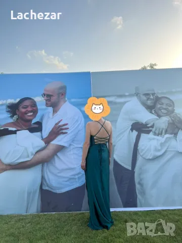 Дълга рокля от сатен, обувки и чанта , снимка 8 - Рокли - 50024588