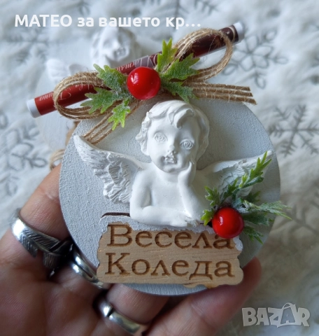 Коледни магнити с ангелче, снимка 2 - Коледни подаръци - 51890061