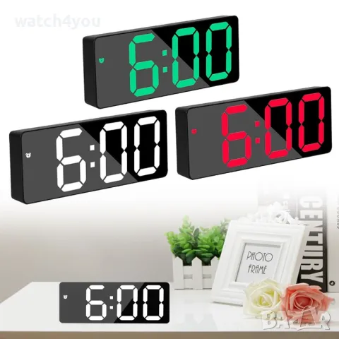 НОВИ СВЕТЕЩИ ЧАСОВНИЦИ. СВЕТЕЩ LED ЧАСОВНИK С ГОЛЕМИ ЦИФРИ НА ТОК И БАТЕРИИ ТЕРМОМЕТЪР DIGITAL CLOCK, снимка 3 - Други - 45040867