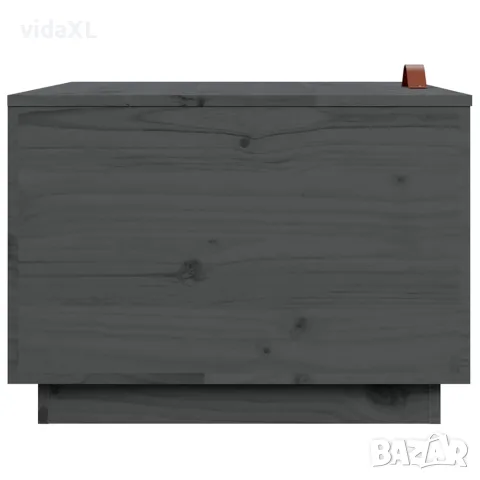 vidaXL Кутии за съхранение с капаци 3 бр сиви борова дървесина масив, снимка 8 - Кутии за съхранение - 56147949
