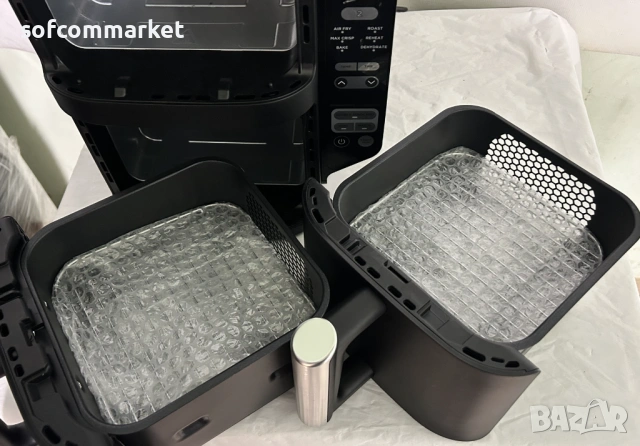 НОВ Ninja Double Stack SL300EU – Вертикален Air Fryer (7.6L) + 6 м. Гаранция, снимка 8 - Фритюрници - 54056669