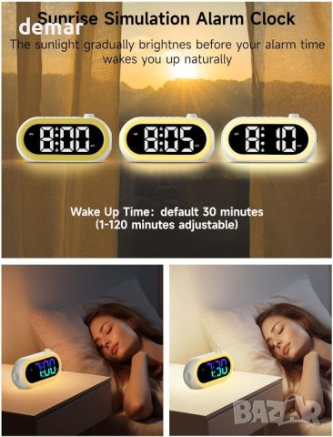 Детски будилник OCUBE със светлина за събуждане, снимка 2 - Друга електроника - 42714197