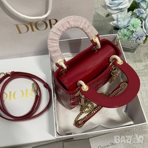 Christian Dior Lady Dior Mini – 20 см , снимка 4 - Чанти - 56467583