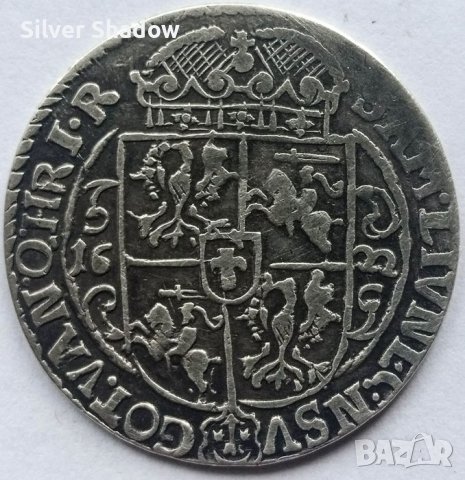 Монета Полша 1/4 Талер 1622 г. Сигизмунд III Ваза, снимка 2 - Нумизматика и бонистика - 37918301