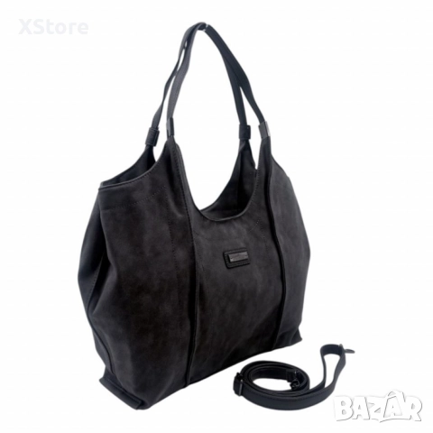 Дамска чанта от еко велур и к. – елегантен и практичен модел (бордо), снимка 7 - Чанти - 52571990