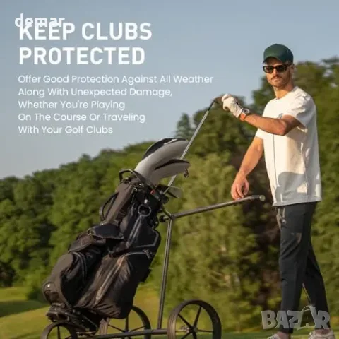 Комплект Golf headcovers за драйвър, феъруейууд и хибрид – синтетична кожа, мека подплата, с, снимка 6 - Голф - 55827455