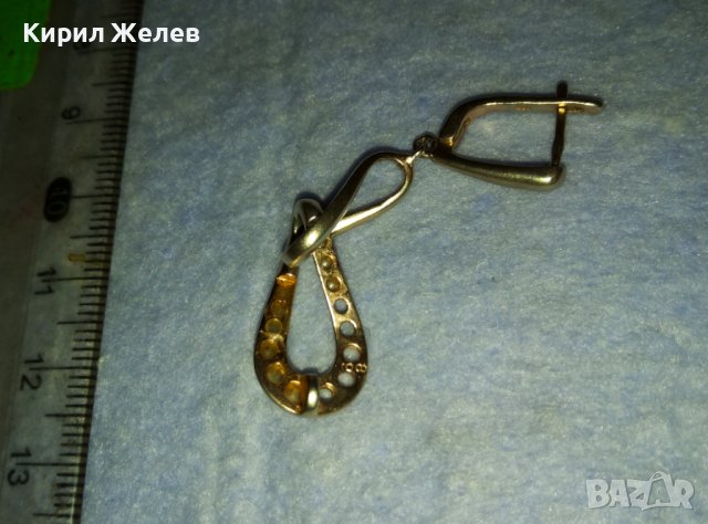 ИЗИСКАНА ДИЗАЙНЕРСКА СРЕБЪРНА с ПОЗЛАТА АРТ ОБЕЦА ПОЗЛАТЕНО СРЕБРО 925 АНГЛИЙСКА ИЗРАБОТКА 39931, снимка 16 - Обеци - 42405283