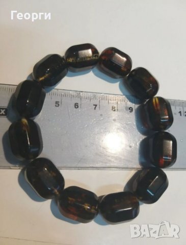 Красива гривна от естествен балтийски кехлибар 120 карата., снимка 5 - Гривни - 37821726