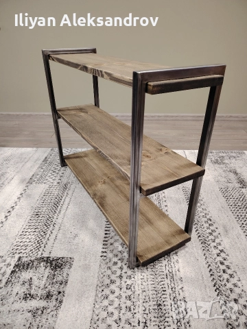 Рафт за обувки (метал и дърво) , снимка 3 - Етажерки - 52673555