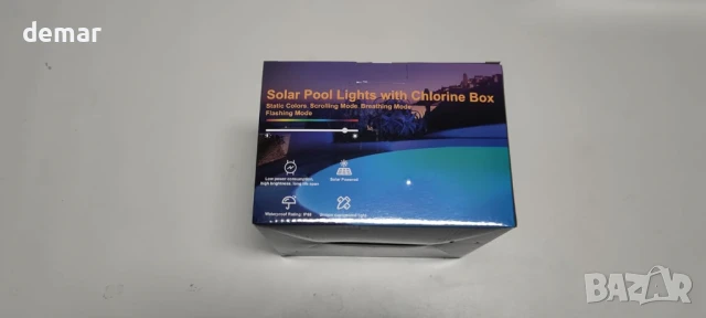 Соларна плуваща LED лампа за басейн, 2 в 1 с пречистване, 7 цвята, дистанционно, IP68, снимка 11 - Басейни и аксесоари - 51264139