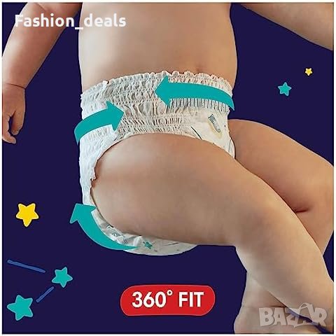 Нов Night Pampers Baby-Dry Nappy Pants размер 5 12 -17 кг памперс бебе 160 броя нощни, снимка 6 - Пелени, памперси - 42180994