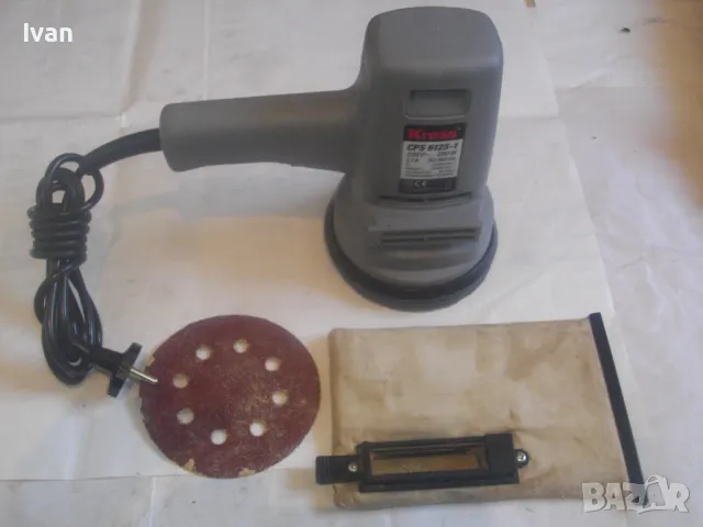 250 вата ф125мм Немски професионален KRESS ЕЛЕКТРИЧЕСКИ КРЪГЪЛ ЕКСЦЕНТЪР ВИБРОШШЛАЙФ Почти нов торба, снимка 9 - Други инструменти - 47758993