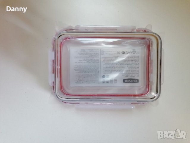 Стъклена правоъгълна кутия с капак "Curver" - 780 мл, снимка 2 - Кутии за храна - 37934078